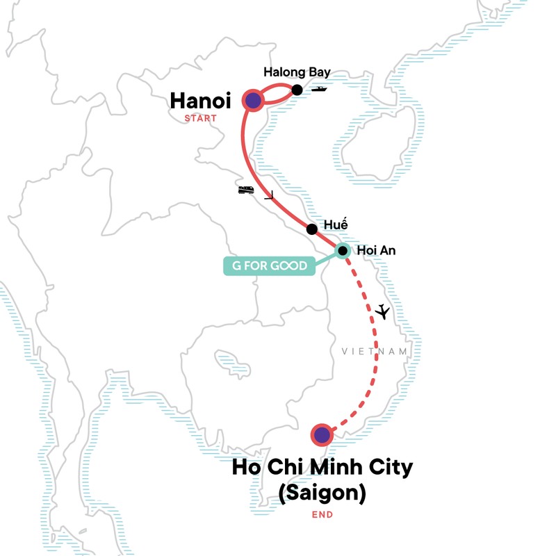 Vietnam Trip Map
