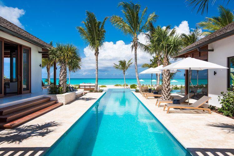 Luxury beachfront villa with infinity pool and ocean view